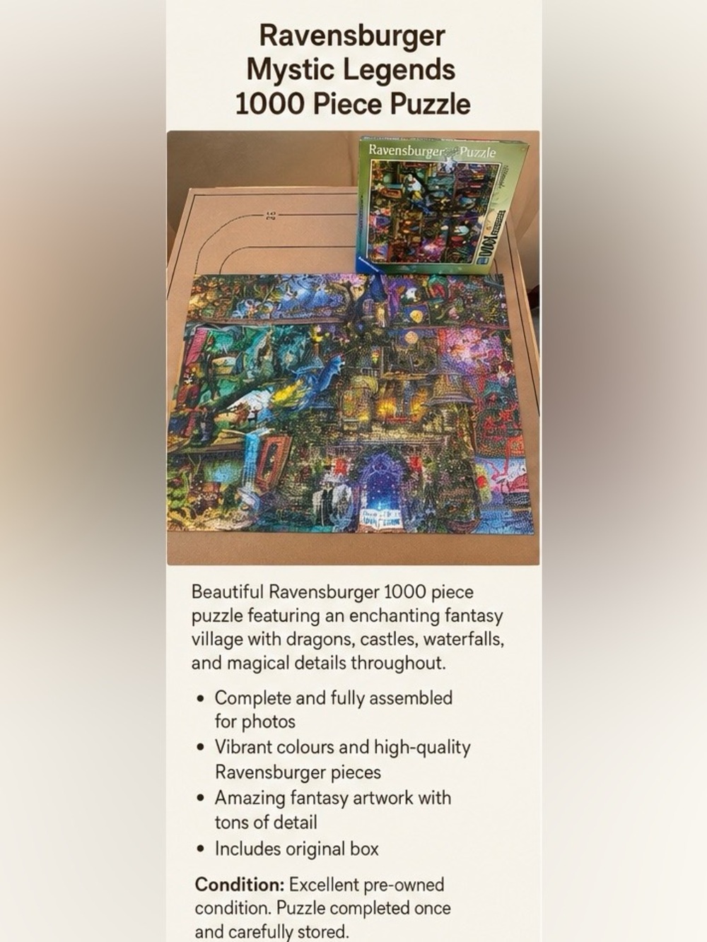 Ravensburger Mystic Legends Puzzle - Blue, Purple, Green, Yellow